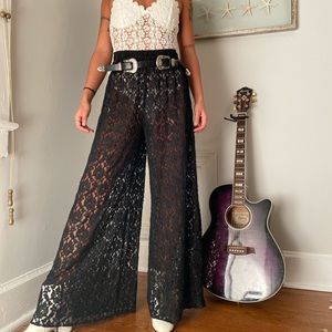 Vintage Spenser Jeremy lace high waist wide pant